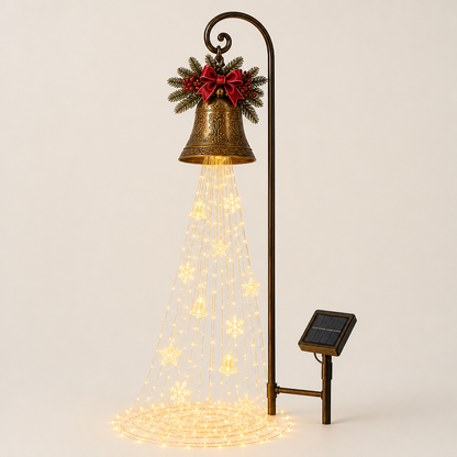 Hollowbrook – Solar Bronze Bell Cascade Christmas Yard Light + 50% OFF Bronze