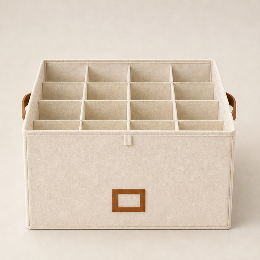 StowArbor – 16-Compartment Clear-Top Shoe Organizer + 50% OFF Beige