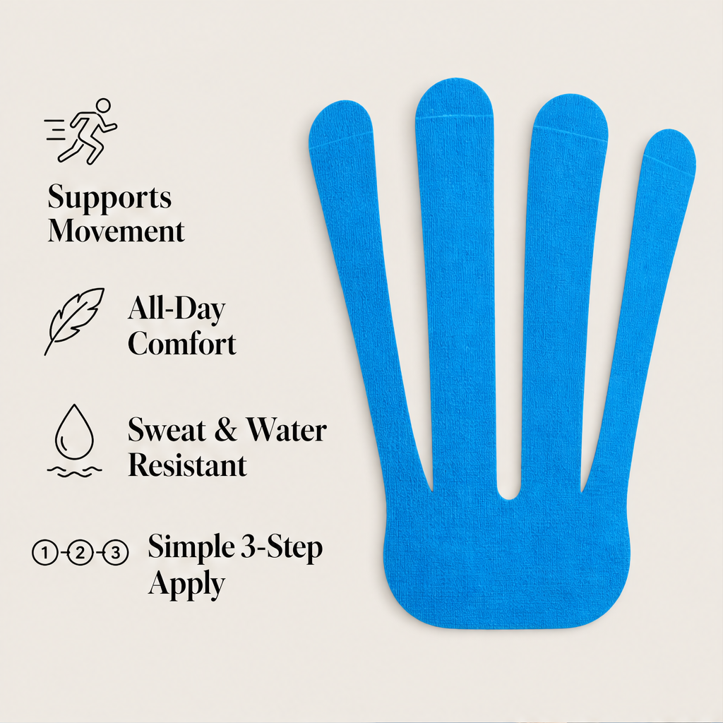 Flexcura – Pre-Cut Water-Resistant Kinesiology Tape for Lower Back Support + 50% OFF features
