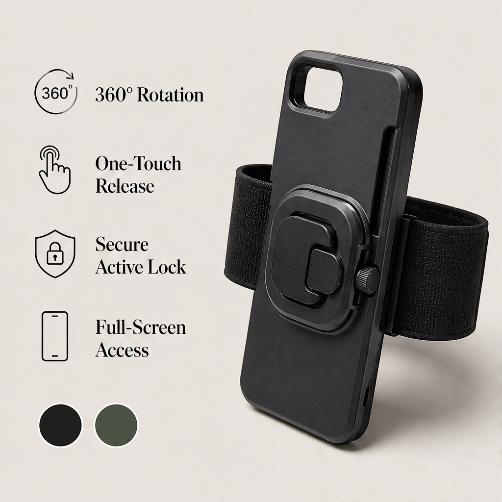 Pivotgrip – 360° Rotating, Snap-Off Wrist & Arm Phone Holder + 50% OFF features