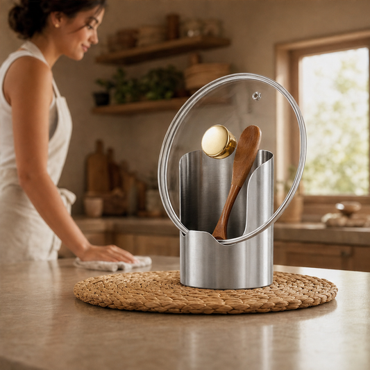 Sterling Perch – Stainless Steel Pot Lid & Utensil Organizer + 50% OFF lifestyle