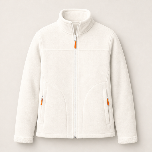 Sherpelle – Sherpa-Lined Reversible Mock Neck Zip Jacket + 50% OFF Beige