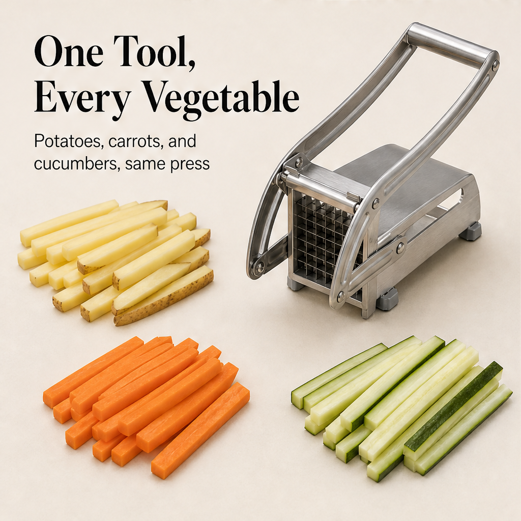 SpudForge – Stainless Steel Potato and Cucumber Slicer + 50% OFF detail