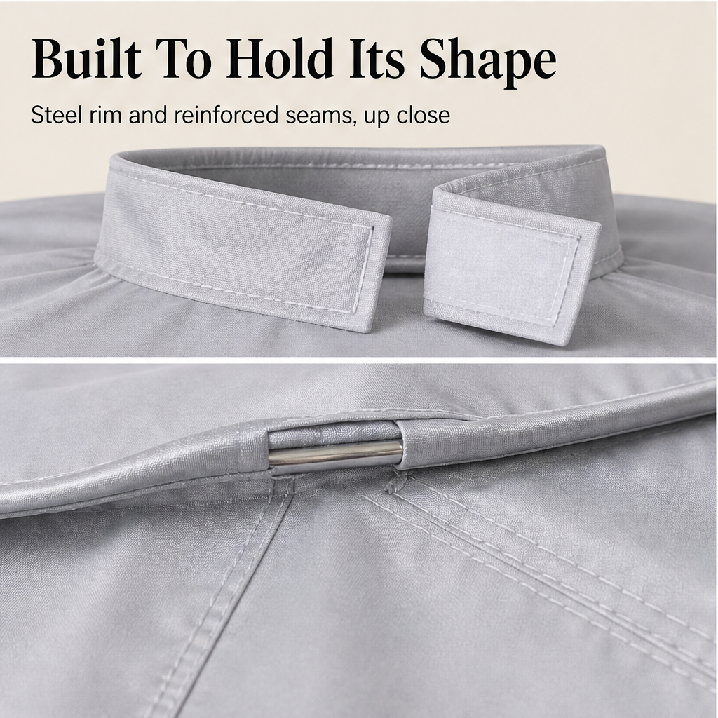 Clipvale – Foldable Waterproof Hair Catcher Cape for Home Haircuts + 50% OFF detail