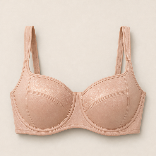 Lumielle – Lightly Padded Shimmer Balconette Bra with Invisible Lift + 1+1 FREE Nude