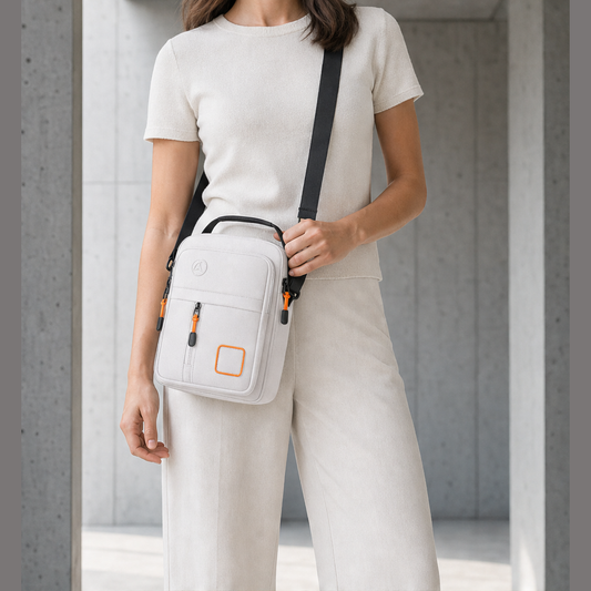 Cargova – Water-Resistant Multi-Pocket Oxford Crossbody Shoulder Bag + 50% OFF Grey