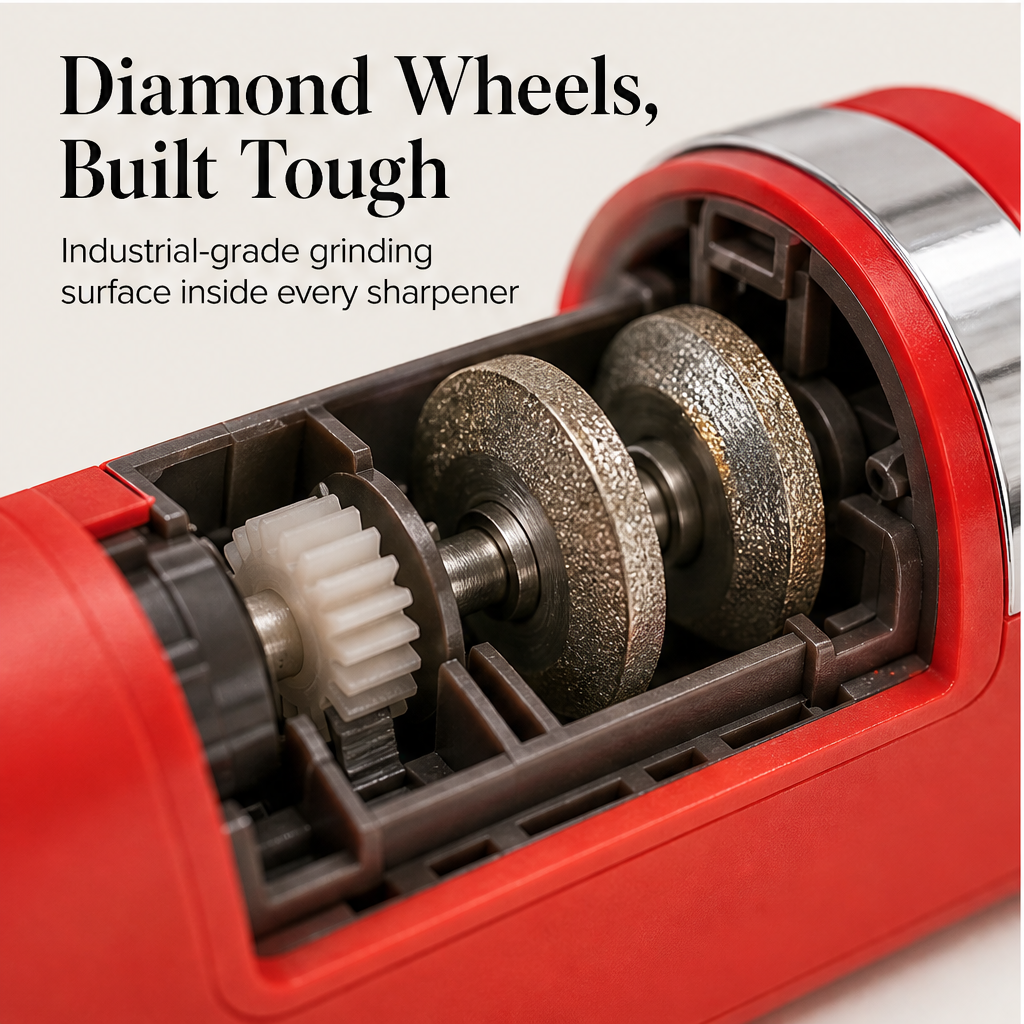Honeforge – Cordless Diamond Wheel Automatic Knife Sharpener + 50% OFF detail