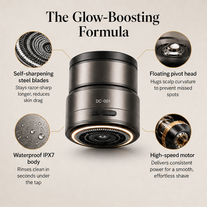 Clarion Edge – 30-Blade Floating Head Electric Bald Shaver + 50% OFF detail