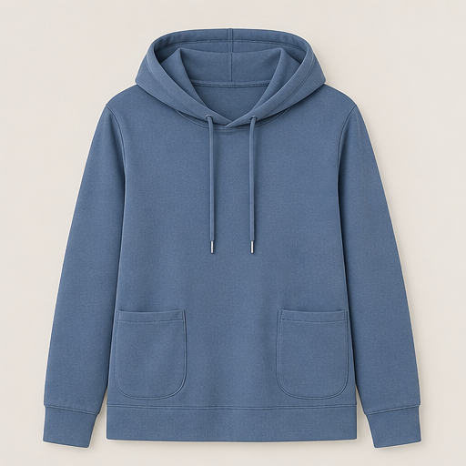 Wrenfold – Soft Jersey Knit Drawstring Hoodie with Front Pockets + 50% OFF Slate Blue