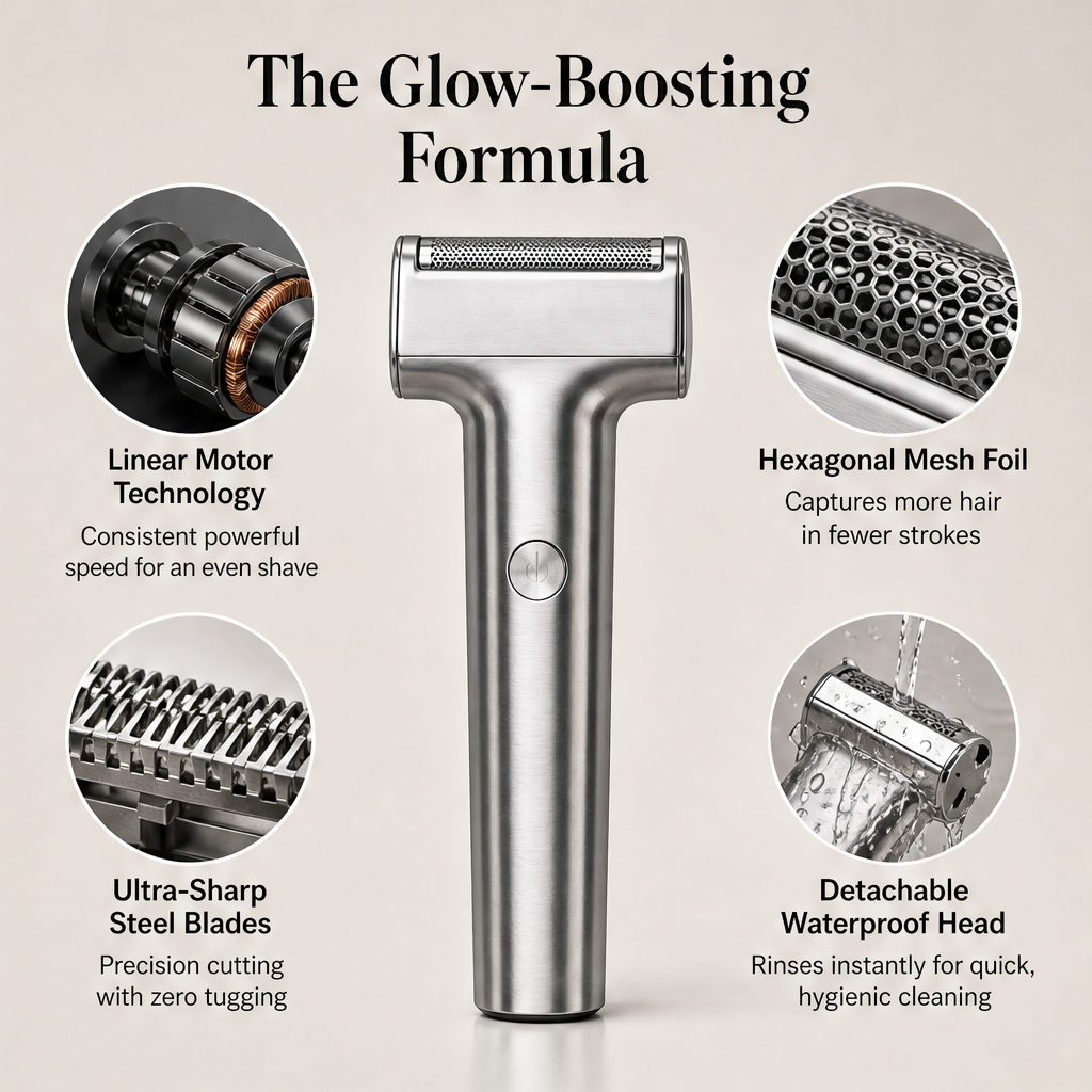 Linarc – Linear Motor 3-Layer Mesh Foil Electric Shaver + 50% OFF detail