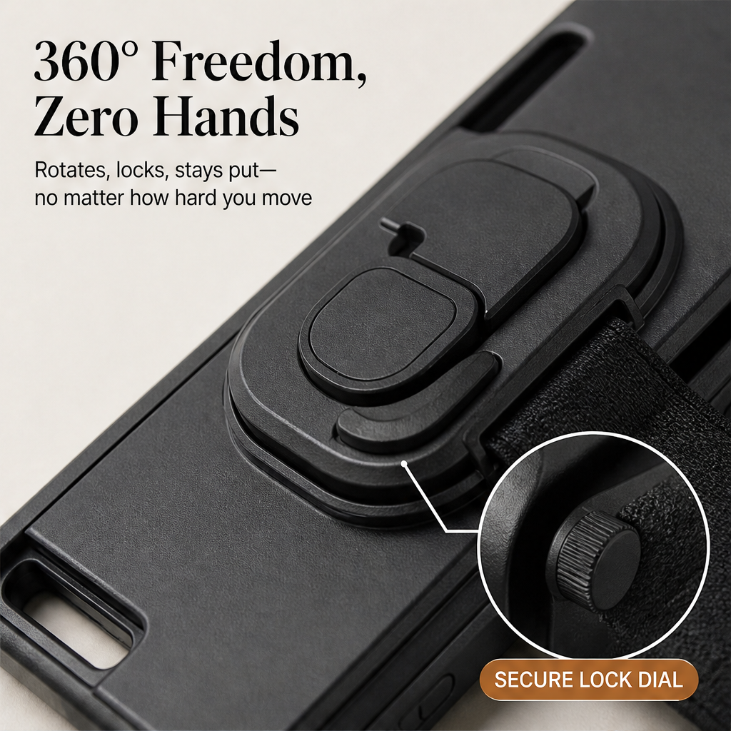 Pivotgrip – 360° Rotating, Snap-Off Wrist & Arm Phone Holder + 50% OFF features