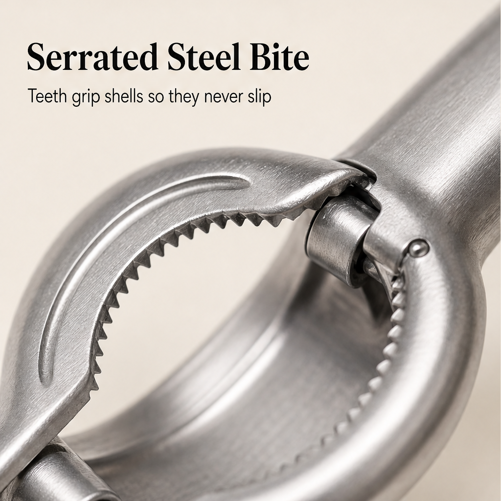 ShellSnap – Lever-Assisted Stainless Steel Chestnut Nut Cracker + 50% OFF detail