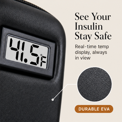 Glacelle – Insulin Cooler Case with Live Temperature Display + 50% OFF features