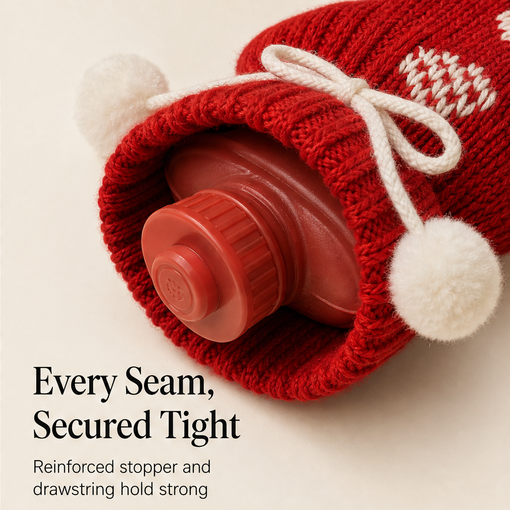 Cozybrae – Extra-Long Knit-Cover Hot Water Bottle for Aches & Cold Nights + 50% OFF detail