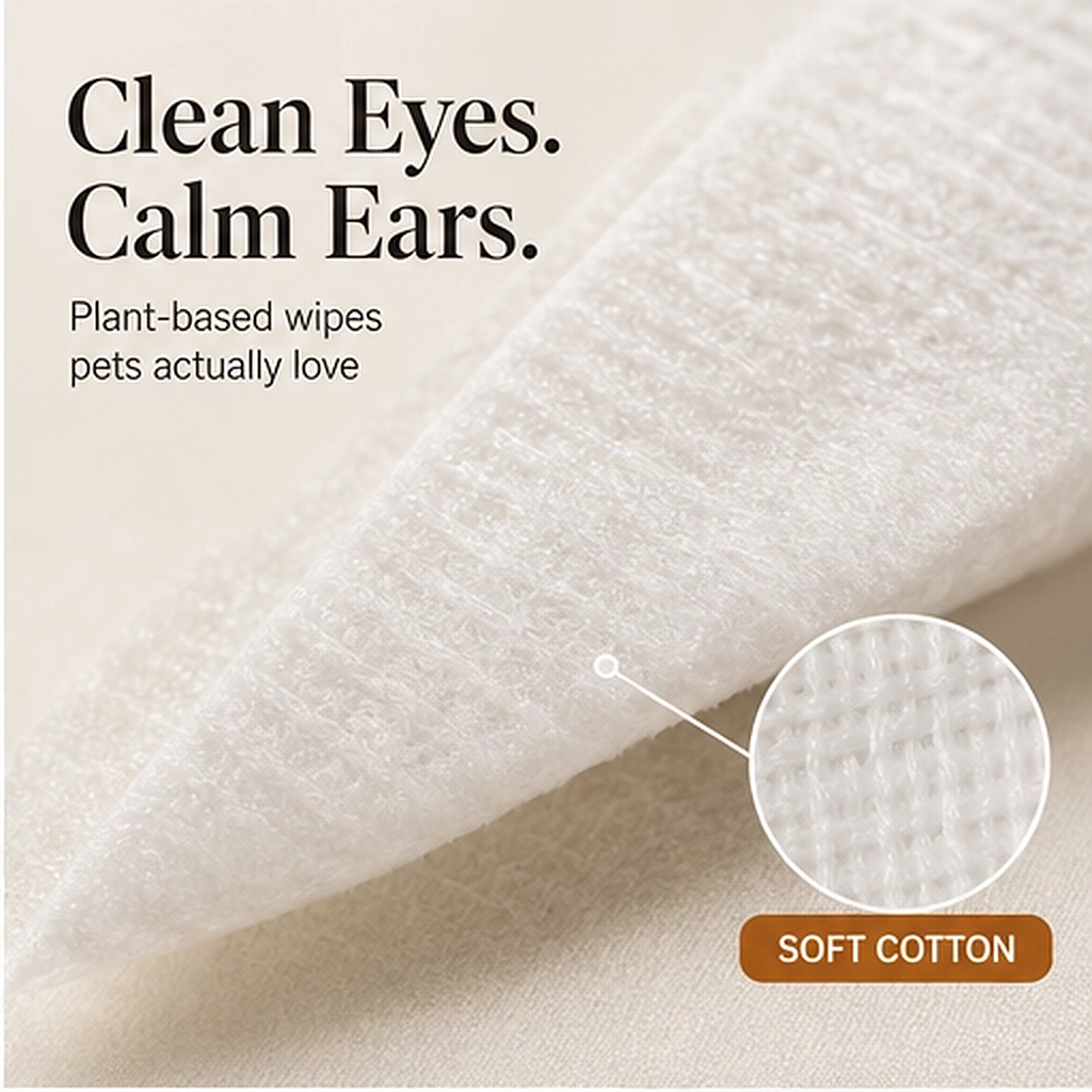 Whiskerwell – Gentle Eye & Ear Cleaning Wipes for Dogs, Cats & Small Pets + 1+1 FREE