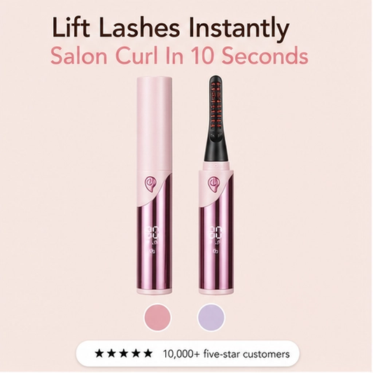 Lashelle – Heated Eyelash Curler with 4 Heat Levels & Digital Display + 50% OFF