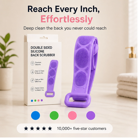 Brookmist – Double-Sided Silicone Back Scrubber with Dual Handles + 50% OFF
