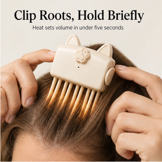 Crownelle – Cordless Heated Root-Lift Clip for Fine, Flat Hair + 50% OFF