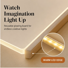 Doodlebeam – Light-Up LED Drawing Board for Kids, Erasable & USB Powered + 50% OFF