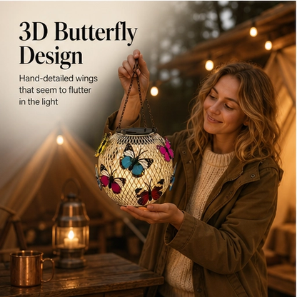 Flutterglow – Solar Butterfly Hanging Lantern for Garden & Patio + 50% OFF