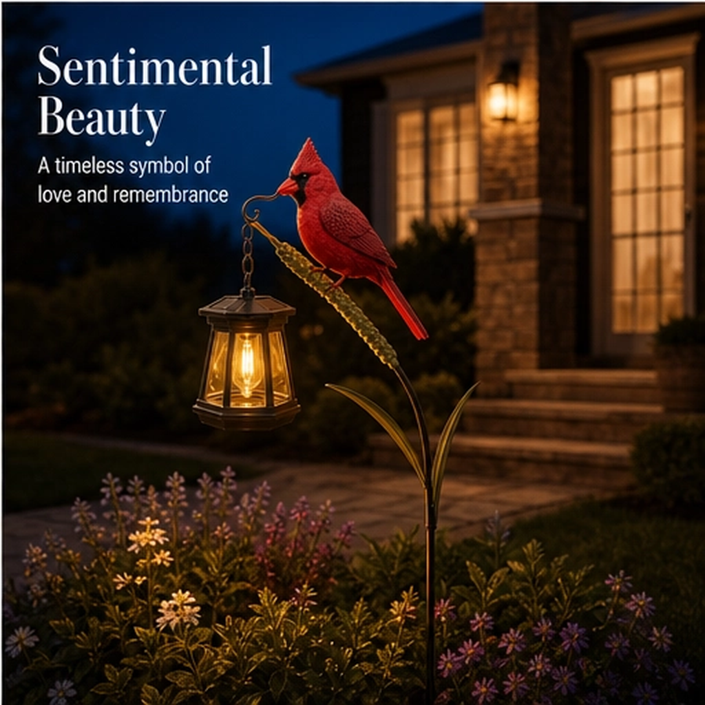 Emberwing – Solar Cardinal Lantern Garden Stake + 50% OFF