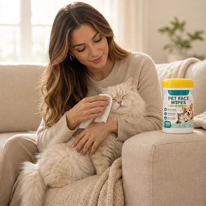 Whiskerly – Alcohol-Free Pet Face & Tear Stain Wipes for Cats & Dogs + 50% OFF