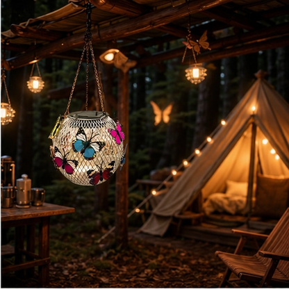 Flutterglow – Solar Butterfly Hanging Lantern for Garden & Patio + 50% OFF