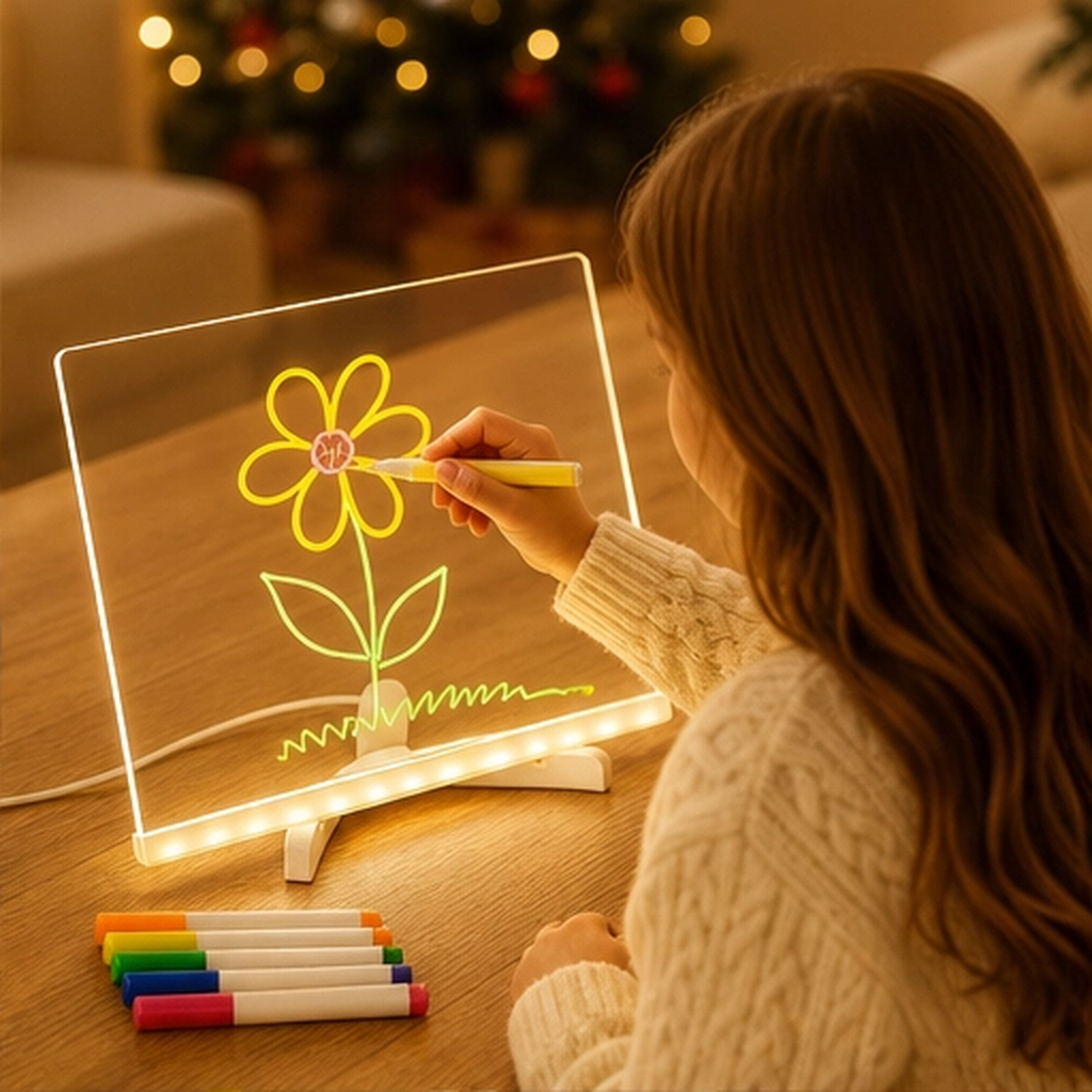 Doodlebeam – Light-Up LED Drawing Board for Kids, Erasable & USB Powered + 50% OFF