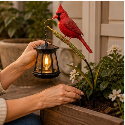 Emberwing – Solar Cardinal Lantern Garden Stake + 50% OFF