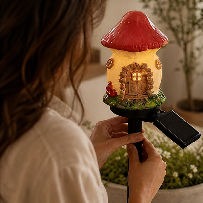 Fernhollow – Solar Fairy Cottage Garden Light with Warm Auto-On Glow + 50% OFF
