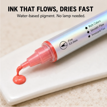Glazely™ – Dual-Tip Water-Based Nail Art Pens, No Lamp Needed + BUY 1 PICK 1