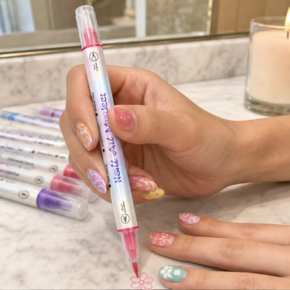 Glazely™ – Dual-Tip Water-Based Nail Art Pens, No Lamp Needed + BUY 1 PICK 1