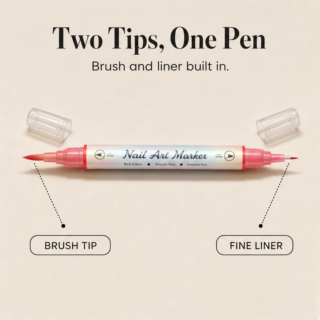Glazely™ – Dual-Tip Water-Based Nail Art Pens, No Lamp Needed + BUY 1 PICK 1