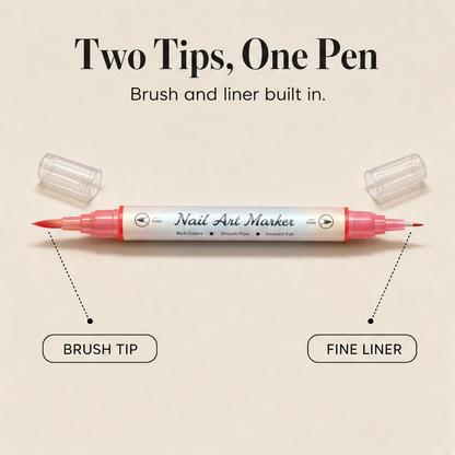 Glazely™ – Dual-Tip Water-Based Nail Art Pens, No Lamp Needed + BUY 1 PICK 1