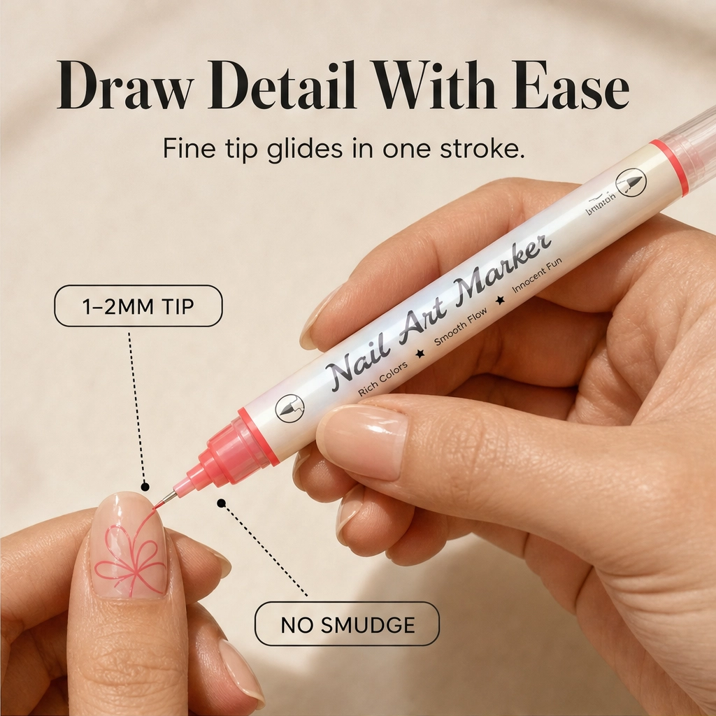 Glazely™ – Dual-Tip Water-Based Nail Art Pens, No Lamp Needed + BUY 1 PICK 1