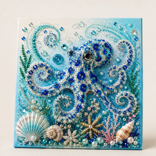 Nacre – Sparkling 3D Pearl Mosaic Ocean Art DIY Kit, 12×12 in + 50% OFF
