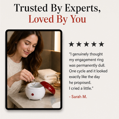 Gleamora – One-Button Compact Cleaner for Jewelry, Watches & Dentures + 50% OFF