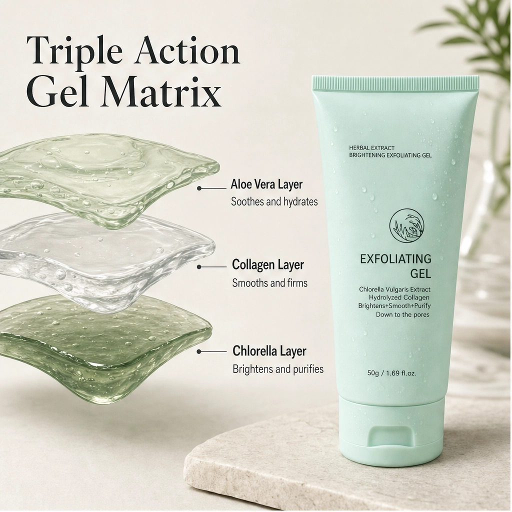 Aloria™ – Herbal Brightening Peeling Gel with Aloe Vera, 50g + 1+1 FREE