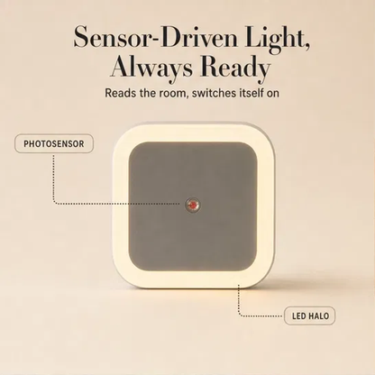 Halowick™ – Dusk-to-Dawn Smart Sensor LED Night Light with 3-Level Dimming + 50% OFF