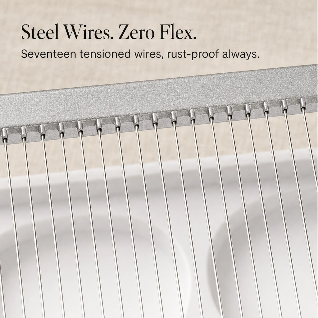 Evenly™ – Multi-Food Aluminum Slicer for Eggs, Bananas & Soft Fruit + 50% OFF