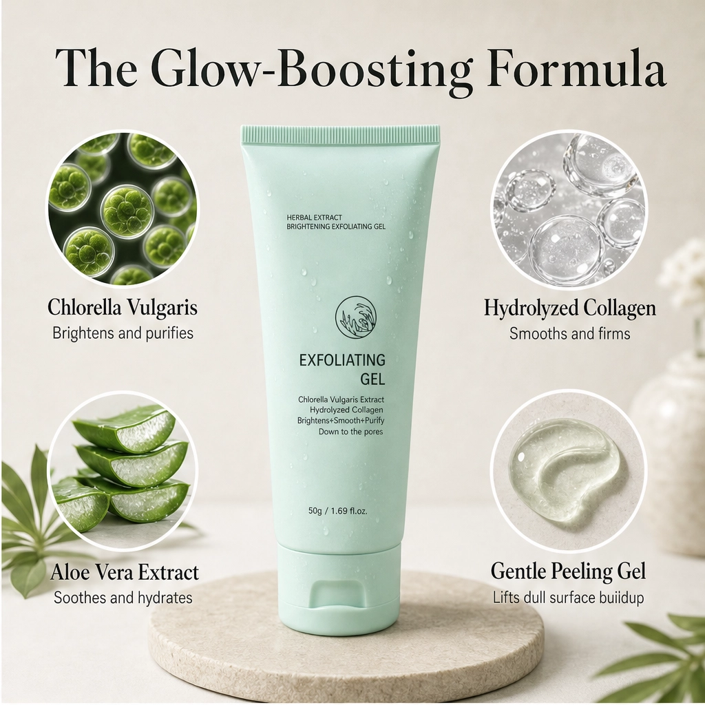Aloria™ – Herbal Brightening Peeling Gel with Aloe Vera, 50g + 1+1 FREE