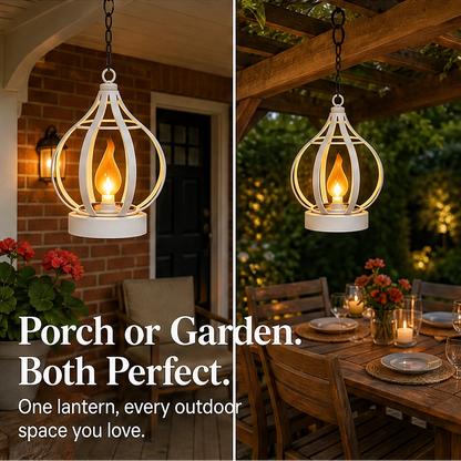 Lumora – Solar Hanging Lantern with Realistic Flickering Flame + 50% OFFa