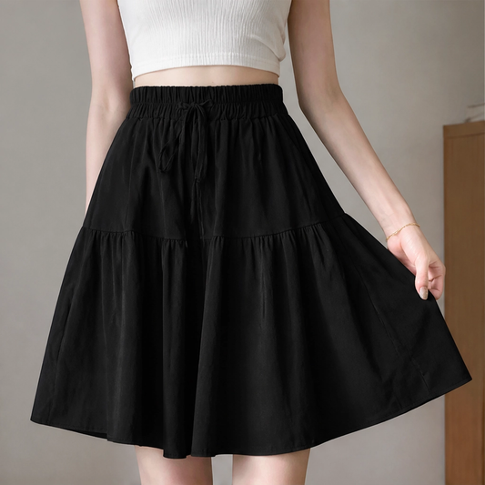 Sevelle – High-Waisted Wide-Leg Ruffle Culottes with Pockets + 50% OFF