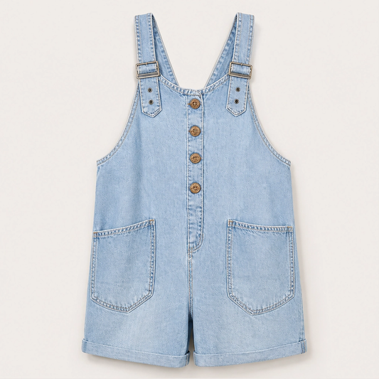 Marlowe – Adjustable-Strap Denim Jumpsuit with Deep Pockets + 50% OFF