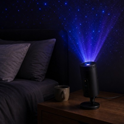 Aurova™ – Plug-and-Play HD Galaxy Star Projector with 10 Cosmic Scenes + 50% OFF