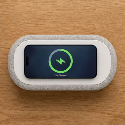 Duskwell™ – 6-in-1 Wireless Charging Station with Clock, Alarm, Speaker & Night Light + 50% OFF