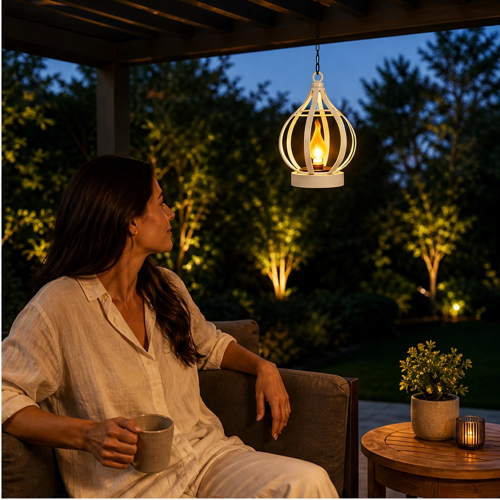 Lumora – Solar Hanging Lantern with Realistic Flickering Flame + 50% OFFa