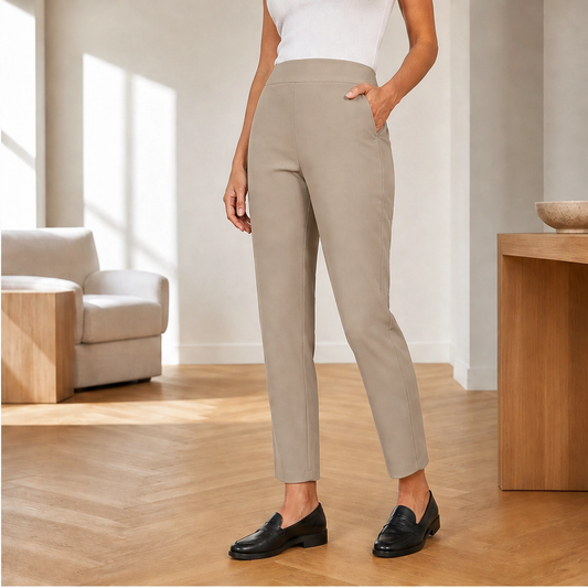 Suvelle™ – High-Waisted Stretch Trousers with Zippered Pockets for Women + 50% OFF