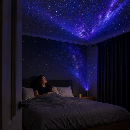 Aurova™ – Plug-and-Play HD Galaxy Star Projector with 10 Cosmic Scenes + 50% OFF