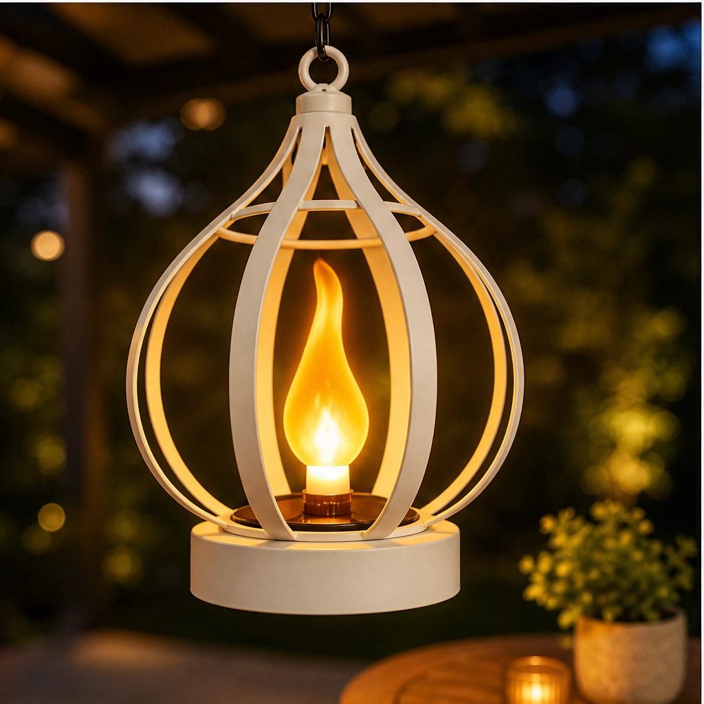 Lumora – Solar Hanging Lantern with Realistic Flickering Flame + 50% OFFa